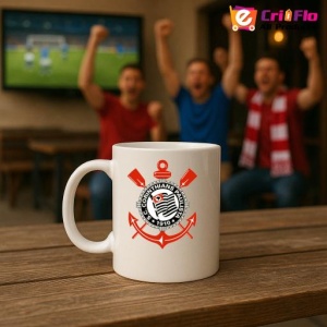 Cana Sport Club Corinthians Paulista Brazilia , cu logoul stema echipei, Cadoul Perfect - Img 18
