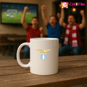 Cana SS Lazio Italia , cu logoul stema echipei, Cadoul Perfect - Img 18