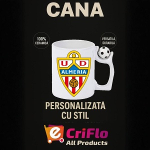 Cana UD Almeria Spania , cu logoul stema echipei, Cadoul Perfect - Img 13
