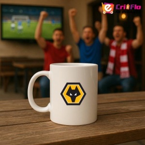 Cana Wolverhampton Wanderers Anglia , cu logoul stema echipei, Cadoul Perfect - Img 18