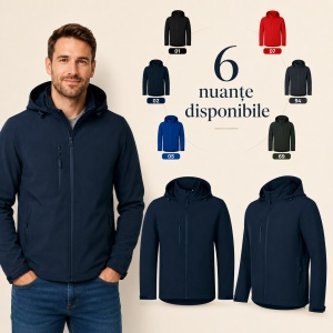 Geacă Bărbați tip Jachetă Softshell cu Glugă, Elastică și Modernă – Trail 548 - Img 5