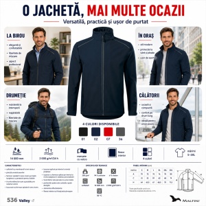 Geacă Bărbați tip Jachetă Softshell fără Glugă, Impermeabilă și Elastică – Valley 536 - Img 9
