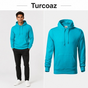 Hanorac Bărbat Malfini Cape 413, 65% Bumbac, 320 g/m², Glugă cu Șnur, Buzunar Marsupiu, 21 Nuanțe, Mărimi S–5XL - Img 29