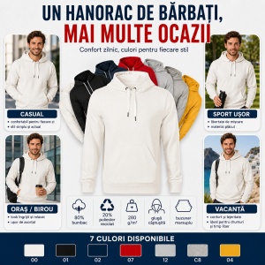 Hanorac Bărbați Malfini 840 Break – 280 g/m², 80% Bumbac, S–3XL - Img 8