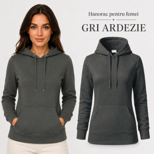 Hanorac Damă cu Glugă și Buzunar Marsupiu Malfini F14 Cape Free – 320 g/m² - Img 15