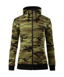 Hanorac de culoare camuflaj verde