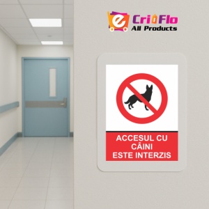 Indicator Accesul cu caini este interzis, Sticker autocolant - Img 5
