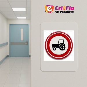 Indicator Accesul interzis tractoarelor si masinilor autopropulsate pentru lucrari, Sticker autocolant - Img 5