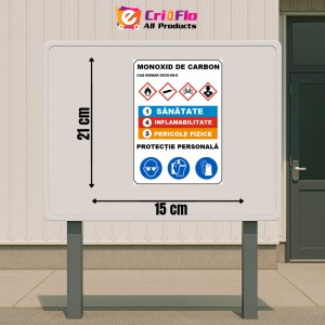 Indicator Adr pentru monoxid de carbon, Sticker autocolant - Img 2