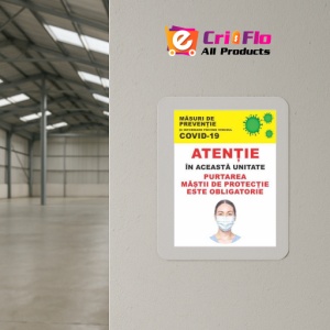 Indicator Afis info COVID, Sticker autocolant - Img 4