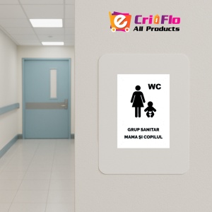 Indicator Alb grup sanitar mama si copilul, Sticker autocolant - Img 4