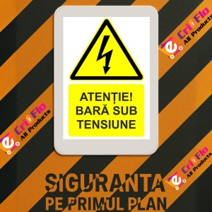 Indicator Atentie bara sub tensiune indicator de avertizare, Sticker autocolant - Img 3