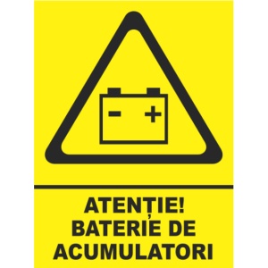 Indicator Atentie baterie de acumulatori, Sticker autocolant