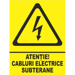 Indicator Atentie cabluri electrice subterane, Sticker autocolant