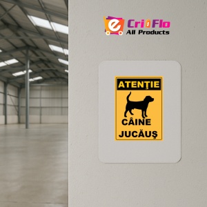 Indicator Atentie caine jucausi, Sticker autocolant - Img 4