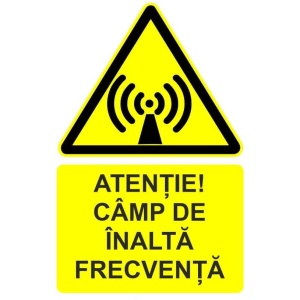 Indicator Atentie camp de inalta frecventa indicator de avertizare, Sticker autocolant