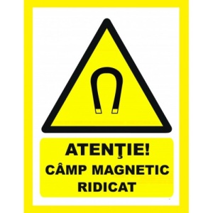 Indicator Atentie camp magnetic ridicat, Sticker autocolant