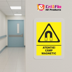 Indicator Atentie camp magnetic, Sticker autocolant - Img 5