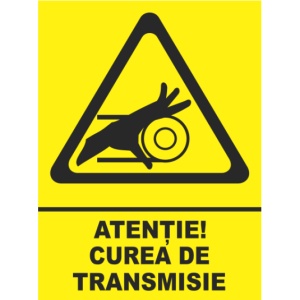 Indicator Atentie curea de transmisie, Sticker autocolant