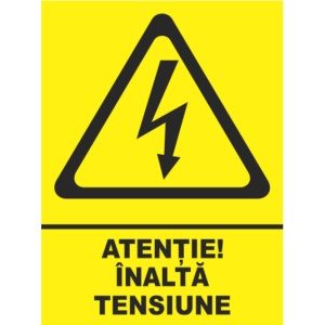 Indicator Atentie inalta tensiune, Sticker autocolant