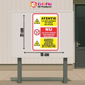 Indicator Atentie la deplasarea pe caile de acces, Sticker autocolant - Img 2