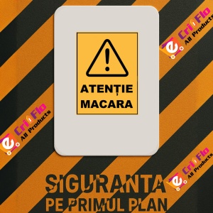 Indicator Atentie macara, Sticker autocolant - Img 2