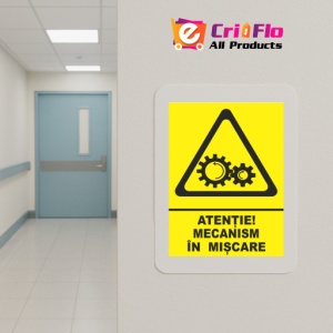 Indicator Atentie mecanism in miscare, Sticker autocolant - Img 5