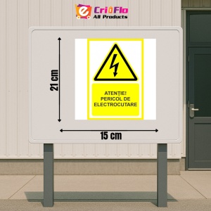 Indicator Atentie pericol de electrocutare, Sticker autocolant - Img 2