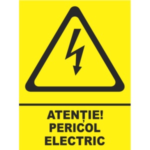Indicator Atentie pericol electric, Sticker autocolant - Img 1