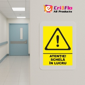 Indicator Atentie schela in lucru, Sticker autocolant - Img 5