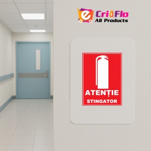 Indicator Atentie stingator, Sticker autocolant - Img 5