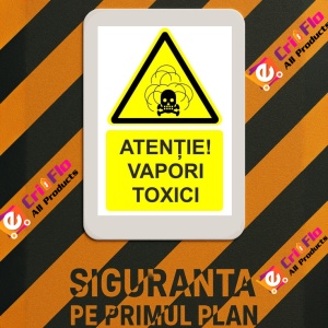 Indicator Atentie vapori toxici indicator de avertizare, Sticker autocolant - Img 3