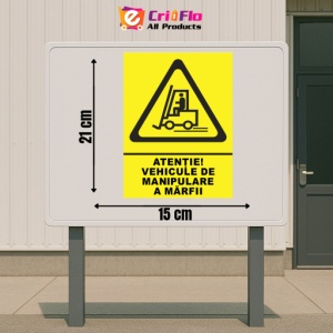 Indicator Atentie vehicule de manipulare a marfii, Sticker autocolant - Img 2
