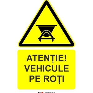 Indicator Atentie vehicule pe roti indicator de avertizare, Sticker autocolant