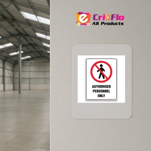 Indicator AUTHORISED PERSONNEL ONLY SIGN, Sticker autocolant - Img 4