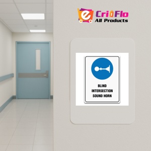 Indicator BLIND INTERSECTION SOUND HORN SIGN, Sticker autocolant - Img 5