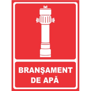 Indicator Bransament de apa, Sticker autocolant