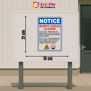 Indicator Burnt Areas Closed Sign, Sticker autocolant - Img 2