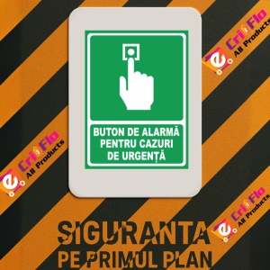 Indicator Buton de alarma pentru cazuri de urgenta, Sticker autocolant - Img 3