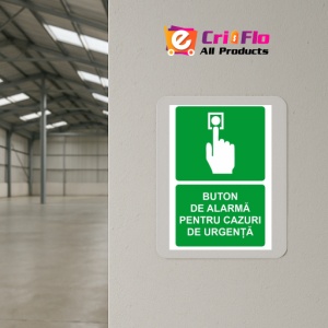 Indicator Buton de alarma pentru cazuri de urgenta, Sticker autocolant v1, - Img 4