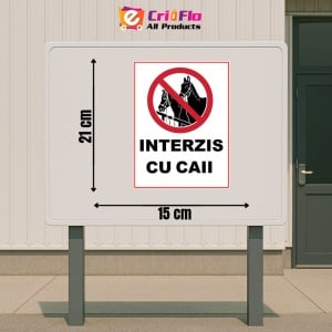 Indicator Caii interzis cu caii, Sticker autocolant - Img 2