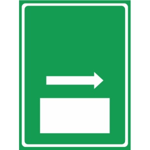 Indicator Cale iesire de salvare inainte stanga, Sticker autocolant