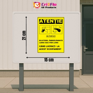 Indicator Cand lucrati la acest echipament instructiuni, Sticker autocolant - Img 2