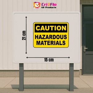 Indicator Caution Hazardous Materials Sign, Sticker autocolant - Img 2