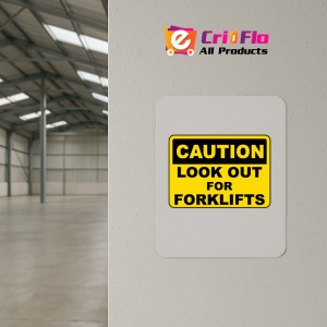 Indicator Caution Look Out For Forklifts Sign, Sticker autocolant - Img 4