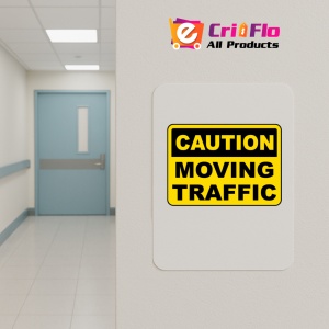 Indicator Caution Moving Traffic Sign, Sticker autocolant - Img 4