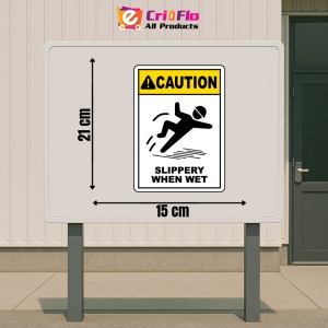 Indicator Caution Slippery When Wet, Sticker autocolant - Img 2