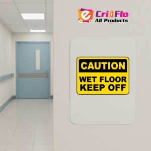 Indicator Caution Wet Floor Keep Off Sign, Sticker autocolant - Img 4