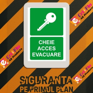 Indicator Cheie acces evacuare v1, Sticker autocolant - Img 3