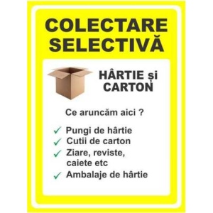 Indicator Colectare selectiva, Sticker autocolant